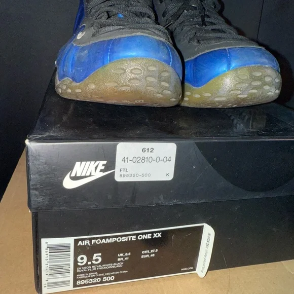 Nike Air Foamposite One XX Blue and Black Sneakers - Picture 2 of 5